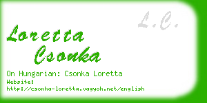 loretta csonka business card